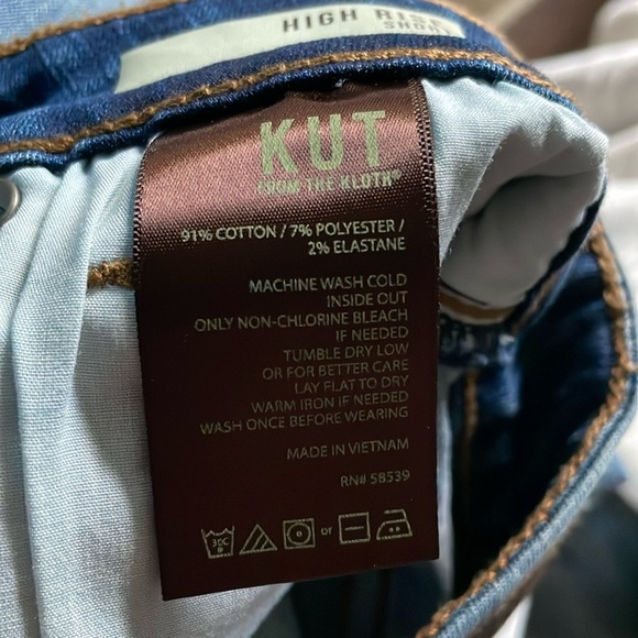 Kut From The Kloth Dark Wash Denim Capri Jeans Size 10 - Picture 9 of 12